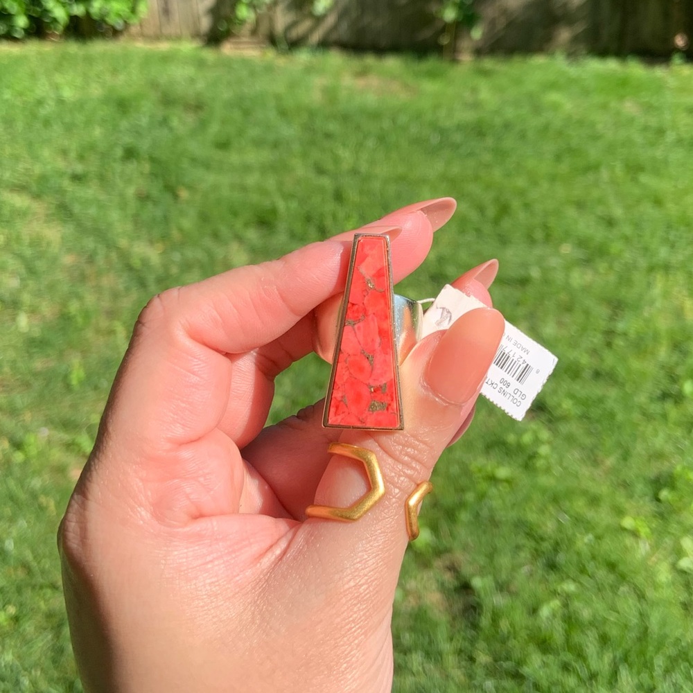 NWT Kendra Scott 14k Gold Collins Cocktail Ring